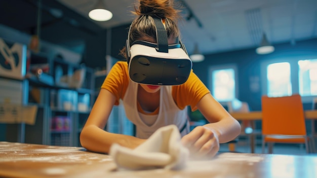 Uczniowie używają wirtualnej rzeczywistości do uczenia się