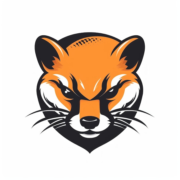 Zdjęcie uderzające logo esports weasel w płaskim projekcie generatywnej sztucznej inteligencji