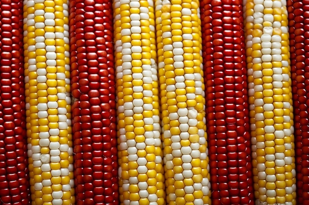 Uderzające wzrokiem ułożenie kukurydzy w unikalny wzór lub dzieło sztuki