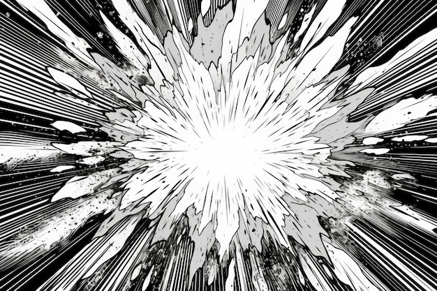 Zdjęcie uderzający czarno-biały obraz rejestrujący wybuch światła doskonały do dodania dramatycznego dotyku do każdego projektu