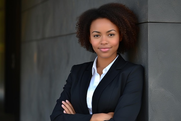 Uderzający sukces Zdjęcie czarnej kobiety biznesu