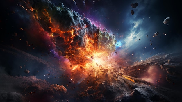 Uderzenie asteroidy i eksplozja kosmiczna Generatywna sztuczna inteligencja