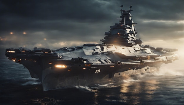 Zdjęcie ujawnienie futurystycznych okrętów wojennych, najnowocześniejszej technologii i zaawansowanej broni.