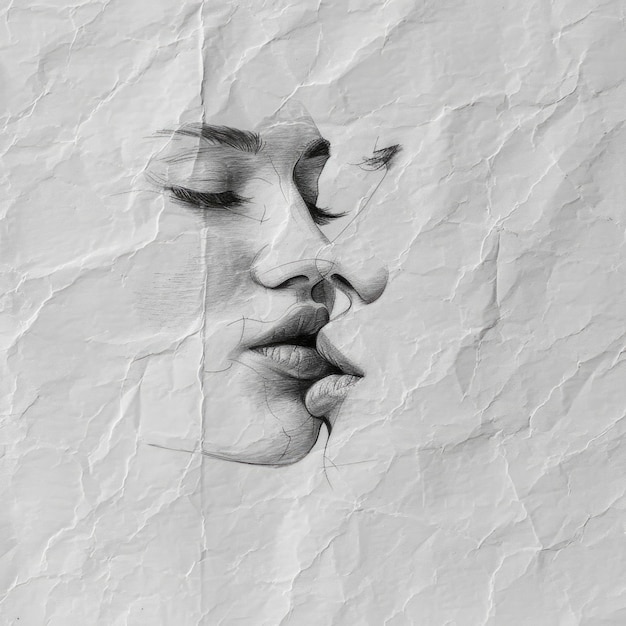 Ujęcia esencji miłości świętowanie pocałunków w dzień pocałunków intymna wystawa
