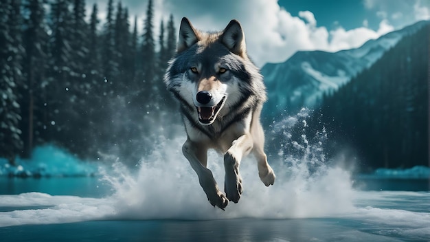 Ujęcia piękna dzikiej przyrody Święto Światowego Dnia Zwierząt z oszałamiającym zdjęciem wilka