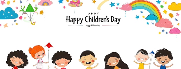 Ujęcia radości Mistrzowskie ilustracje wektorowe na świętowanie Dnia Dziecka
