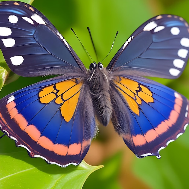 Ujęcie zbliżeniowe pięknego motyla Wygenerowano sztuczną inteligencję