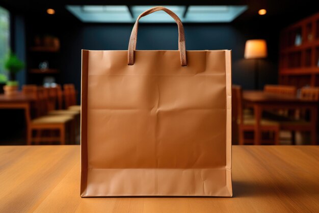 Układ papierowej torby lub sklepu