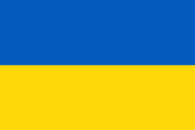 Ukraina niebiesko-żółta dwukolorowa ilustracja flagi odpowiednia na baner lub tło Ukraińska flaga narodowa