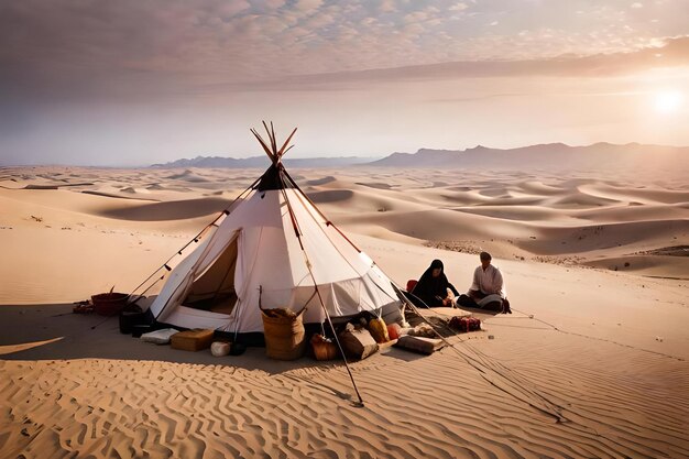 ukryta oaza na pustyni, gdzie koczownicze plemię