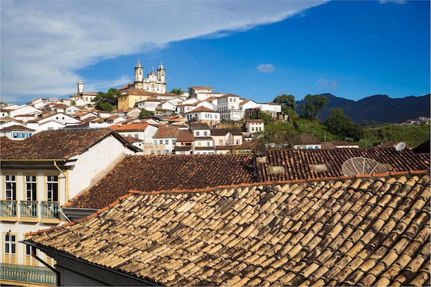 Ulice historycznego miasta Ouro Preto Brazil