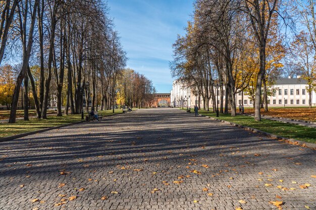 Uliczka w mieście st. petersburg