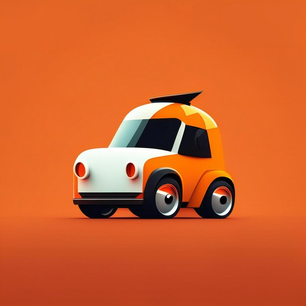 Ultra minimalistyczny nowoczesny samochód koncepcyjny Generative AI