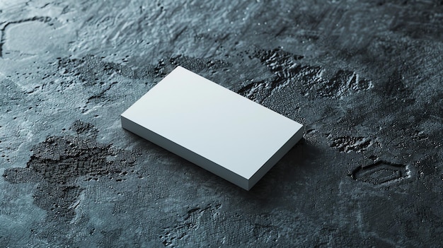 Ultra-realistyczna nowoczesna minimalna maketa wizytówki na teksturowanej powierzchni
