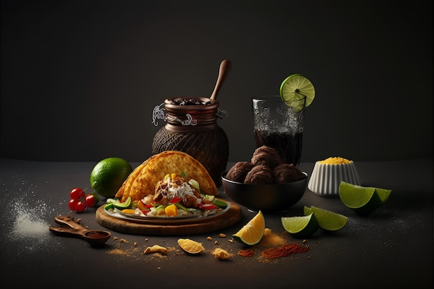 ultra realistyczne zdjęcie meksykańskiego jedzenia