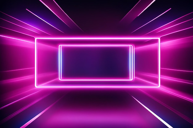 Zdjęcie ultrafioletowe świecące linie neonowe na abstrakcyjnym tle