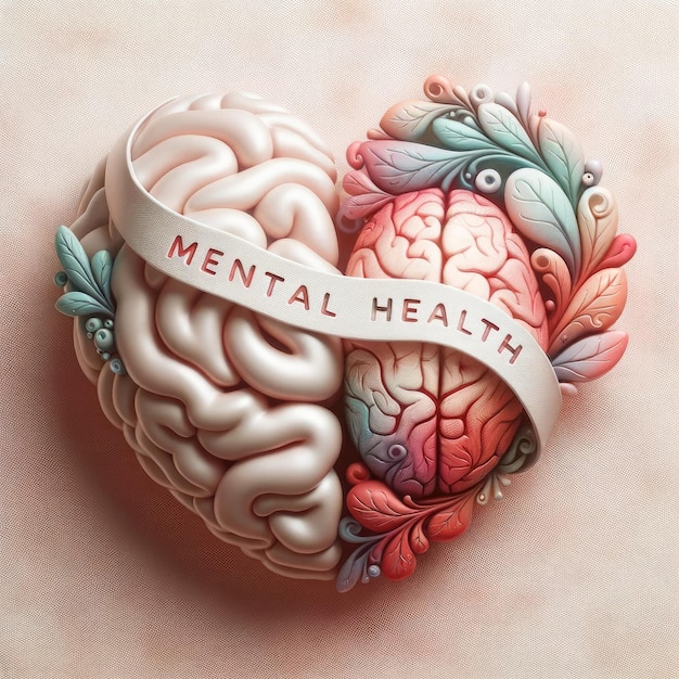 Zdjęcie umysł i serce przedstawiające wiadomość świadomość zdrowia psychicznego