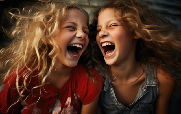 Zdjęcie unfiltered glee capturing girls candid moments generatywna sztuczna inteligencja