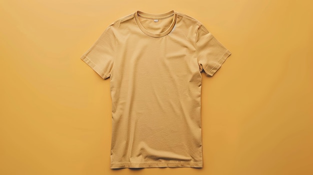 Zdjęcie unisex beżowa koszulka z pustym wzorem z przodu