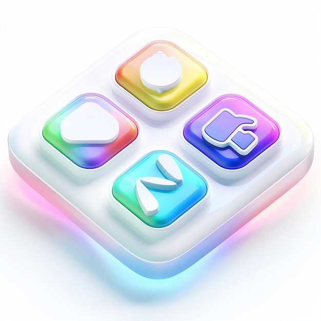 Uniwersalna ikonografia mobilna podnosząca projekty aplikacji na różnych platformach