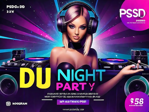 Zdjęcie unleash the beat weekend dj night club party instagram post psdjpg szablon