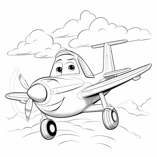 Zdjęcie up and away an airplane pilots coloring adventure