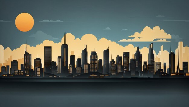 Zdjęcie urban symphony ilustracja tła miasta żyjącego energiczną energią i rytmami