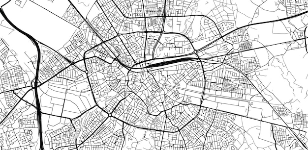 Urban Wektor Mapa Miasta Eindhoven W Holandii