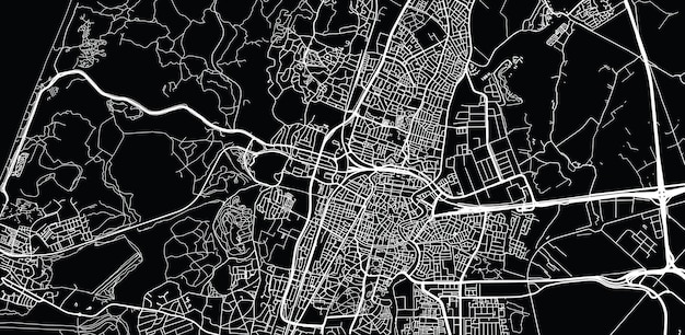 Urban wektor mapa miasta Haarlem w Holandii