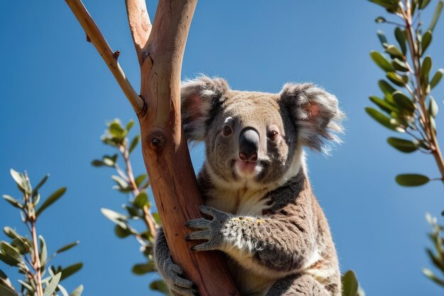 Urocza koala na eukaliptusie