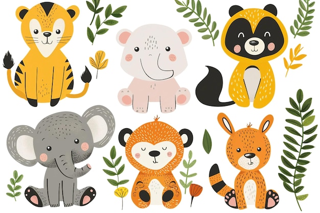 urocze zwierzęta przedszkole clipart