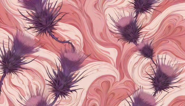 Uroczy Cascade Żywotny łosoś różowy śliwka i ciasteczko łączą się w fascynujący abstrakcyjny maszt