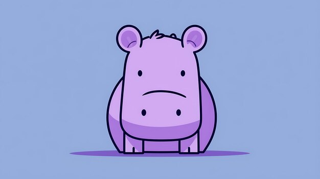 uroczy hipopotam kreskówkowy pastelowy hipopotam tło