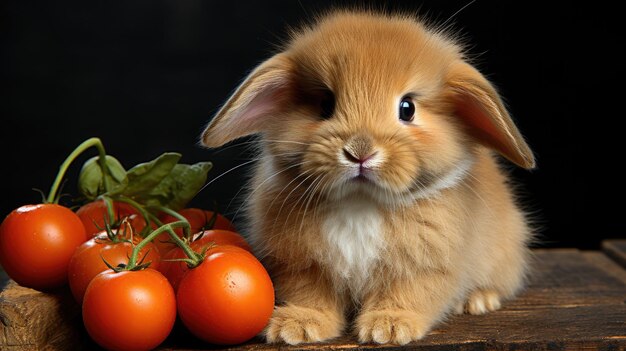 Zdjęcie uroczy królik holland lop