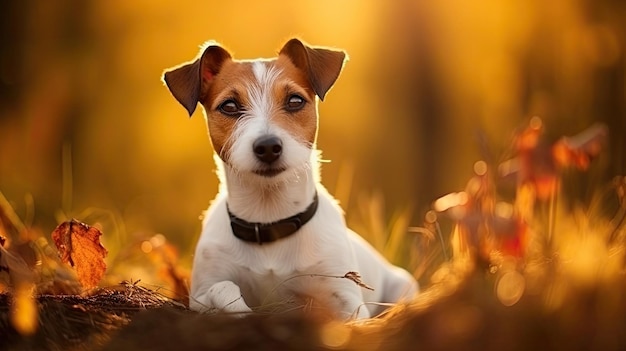 Uroczy Russell Terrier ukazujący swoją żywą osobowość