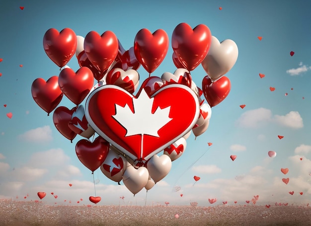 Uroczystość Dnia Kanady z koncepcją logo balonu