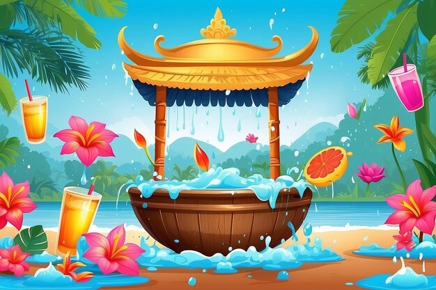 Uroczystość festiwalu Songkran w Tajlandii