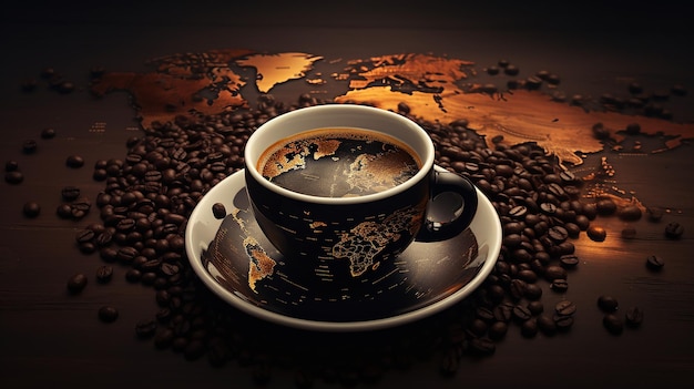 Uroczystość magicznej fantazji kawy na Międzynarodowy Dzień Kawy