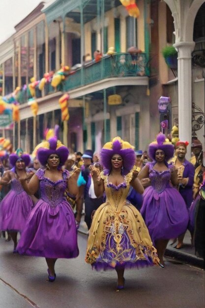 Zdjęcie uroczystość mardi gras w nowym orleanie