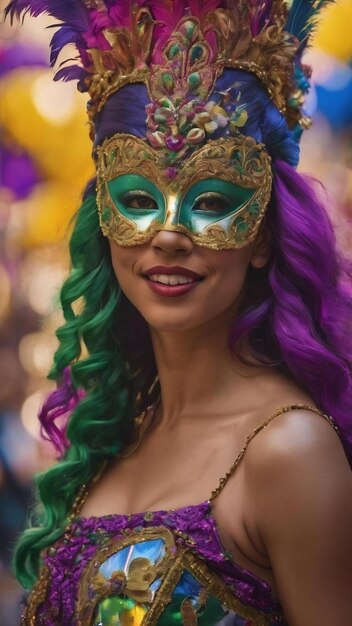 Zdjęcie uroczystość mardi gras, wenecki karnawał