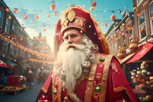 Uroczystości w Sinterklaas Uchwycenie różnorodności kulturowej ponadczasowego święta