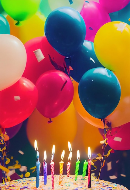 Urodziny tła imprezowe balony konfetti gadżety imprezowe
