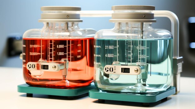 Zdjęcie urządzenia medyczne laboratoryjne liczniki różnicowe