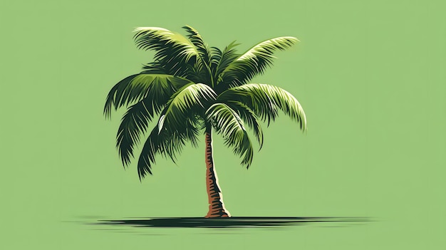 Urzekająca ilustracja przedstawiająca palmę