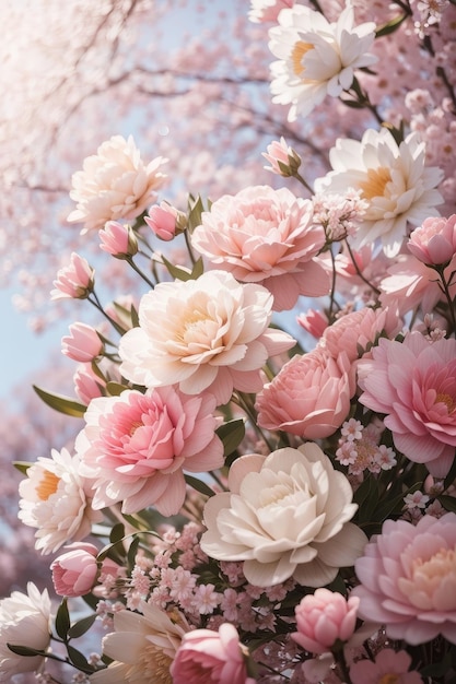 Urzekające kwiatowe arcydzieło w pastelowych odcieniach różu