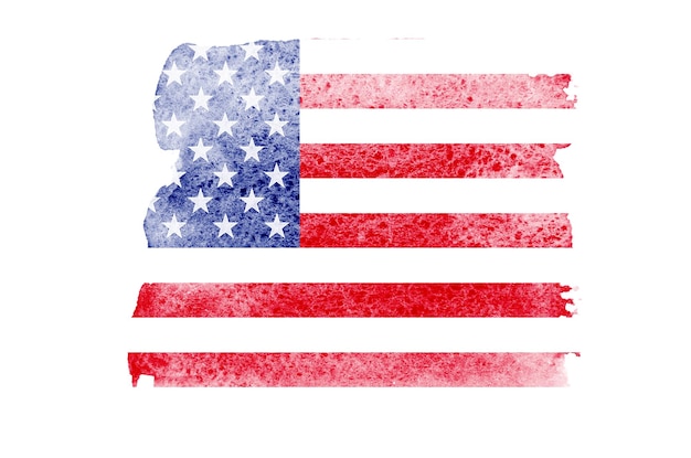 Usa Flag Wektor Grunge Design