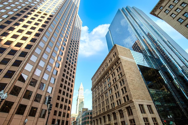 USA Wieżowce w centrum Bostonu i biura w centrum finansowym miasta