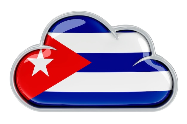 Zdjęcie usługa przechowywania w chmurze na kubie renderowanie 3d