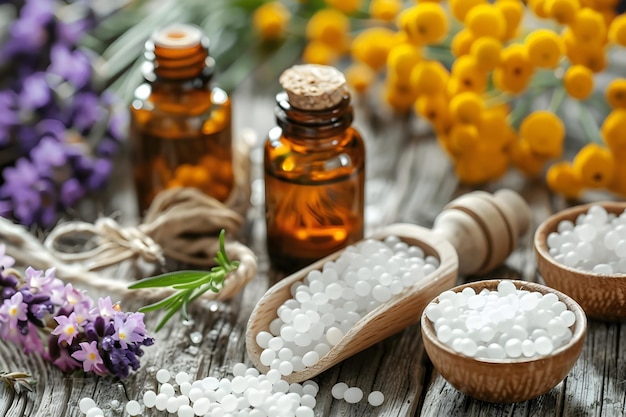 Uspokajające oleje eteryczne i całościowe składniki dla naturalnego dobrego samopoczucia i praktyk homeopatycznych