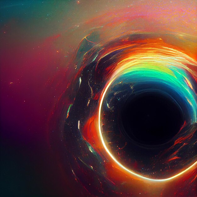 Usterka tła czarna dziura wszechświat abstrakcyjna glitchy przestrzeń